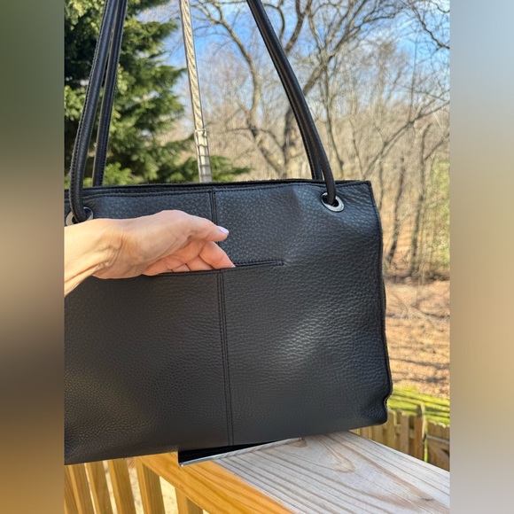 HAMMITT Benjamin Professional Leather Tote Black Pebbled Shoulder Work Bag - Picture 6 of 12